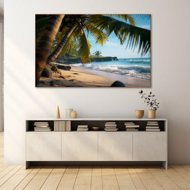 Beach and Palm Tree Painting
